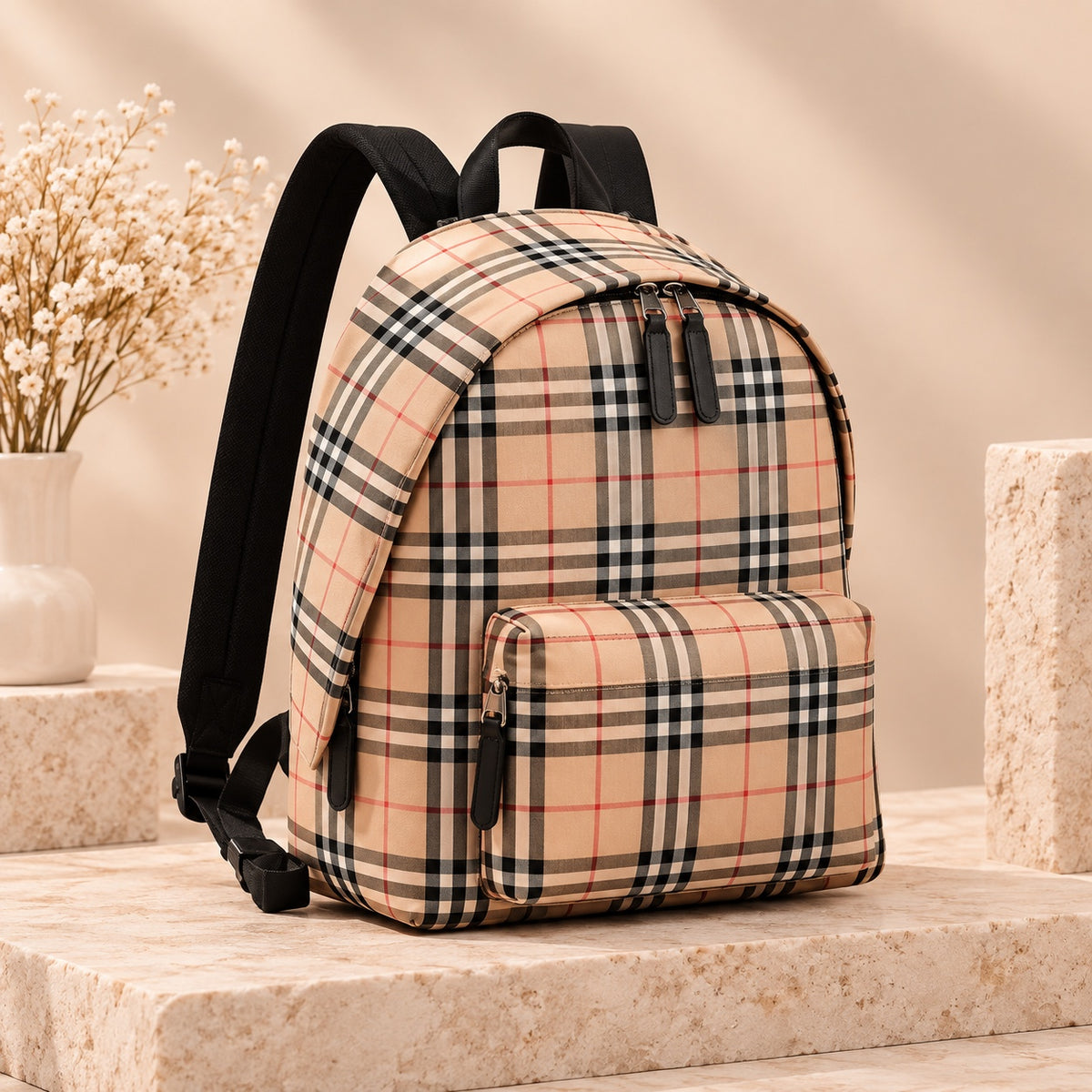 Burberry plaid backpack