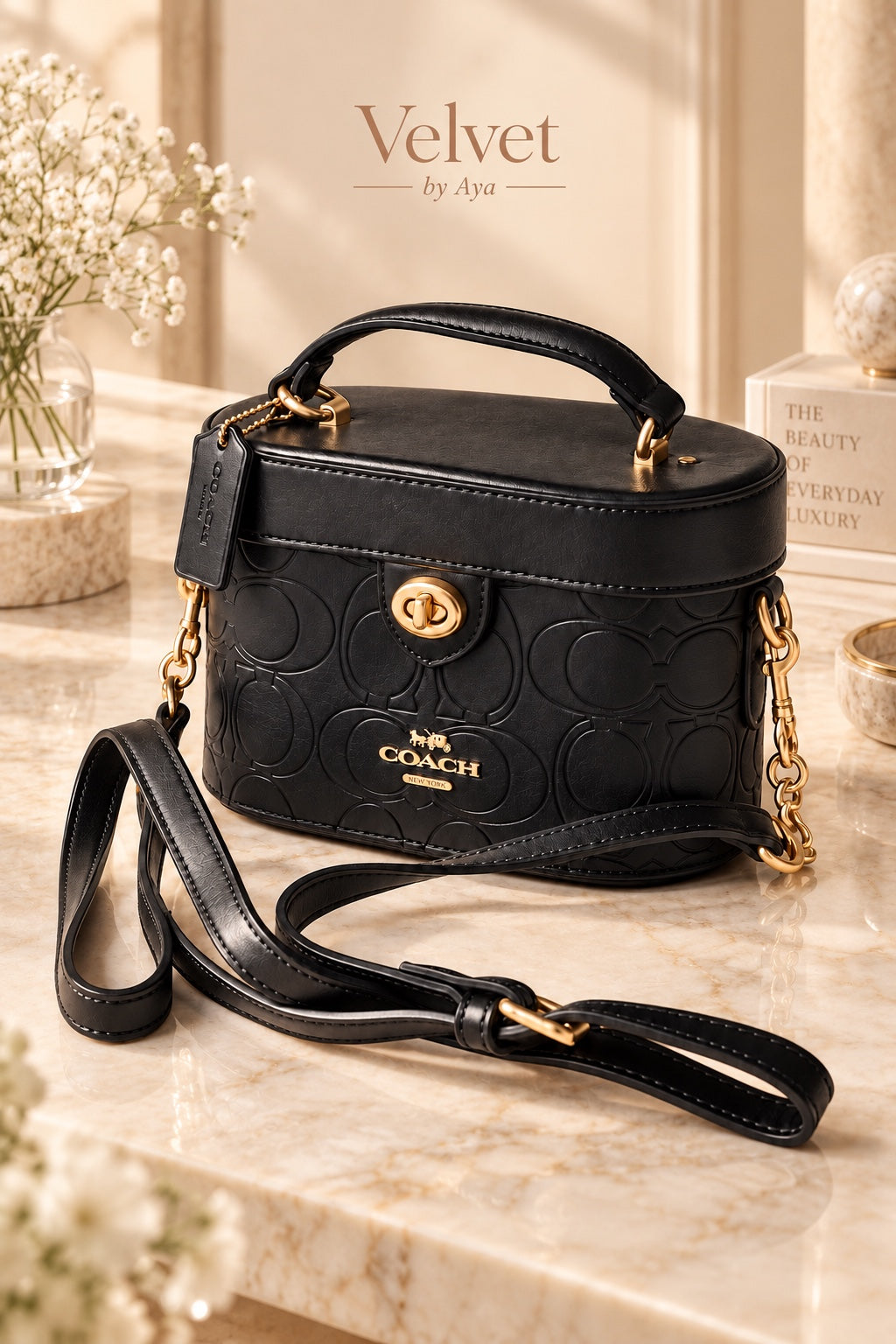 The Camille Vanity Bag – Black