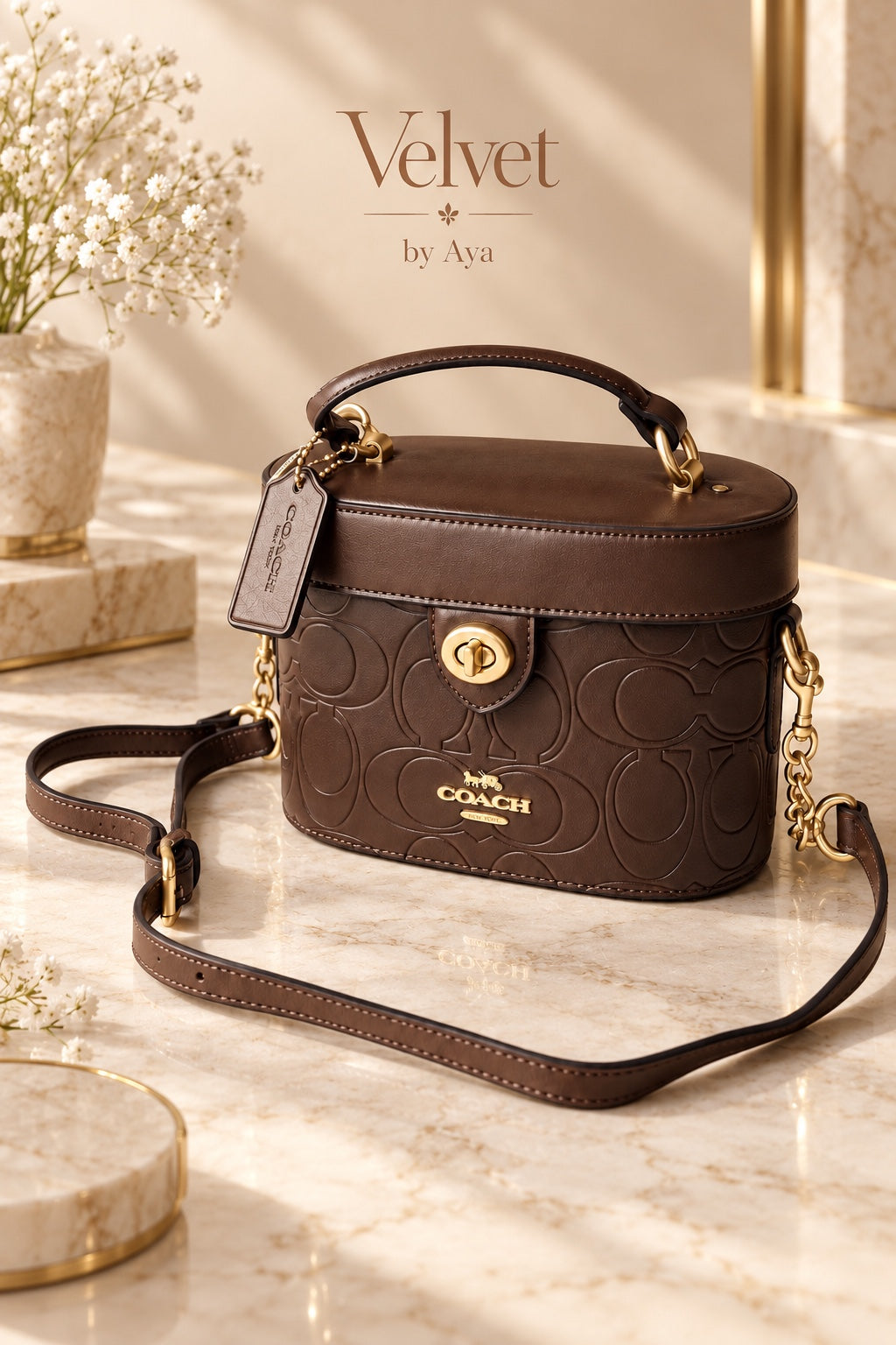 The Camille Vanity Bag – Brown