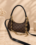 The City Crescent Bag – Cocoa Check