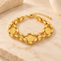 Coin link bracelet