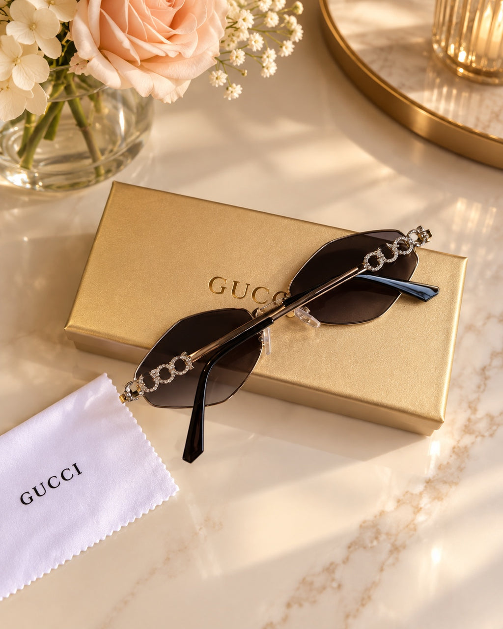 The Crystal Link Sunglasses back view
