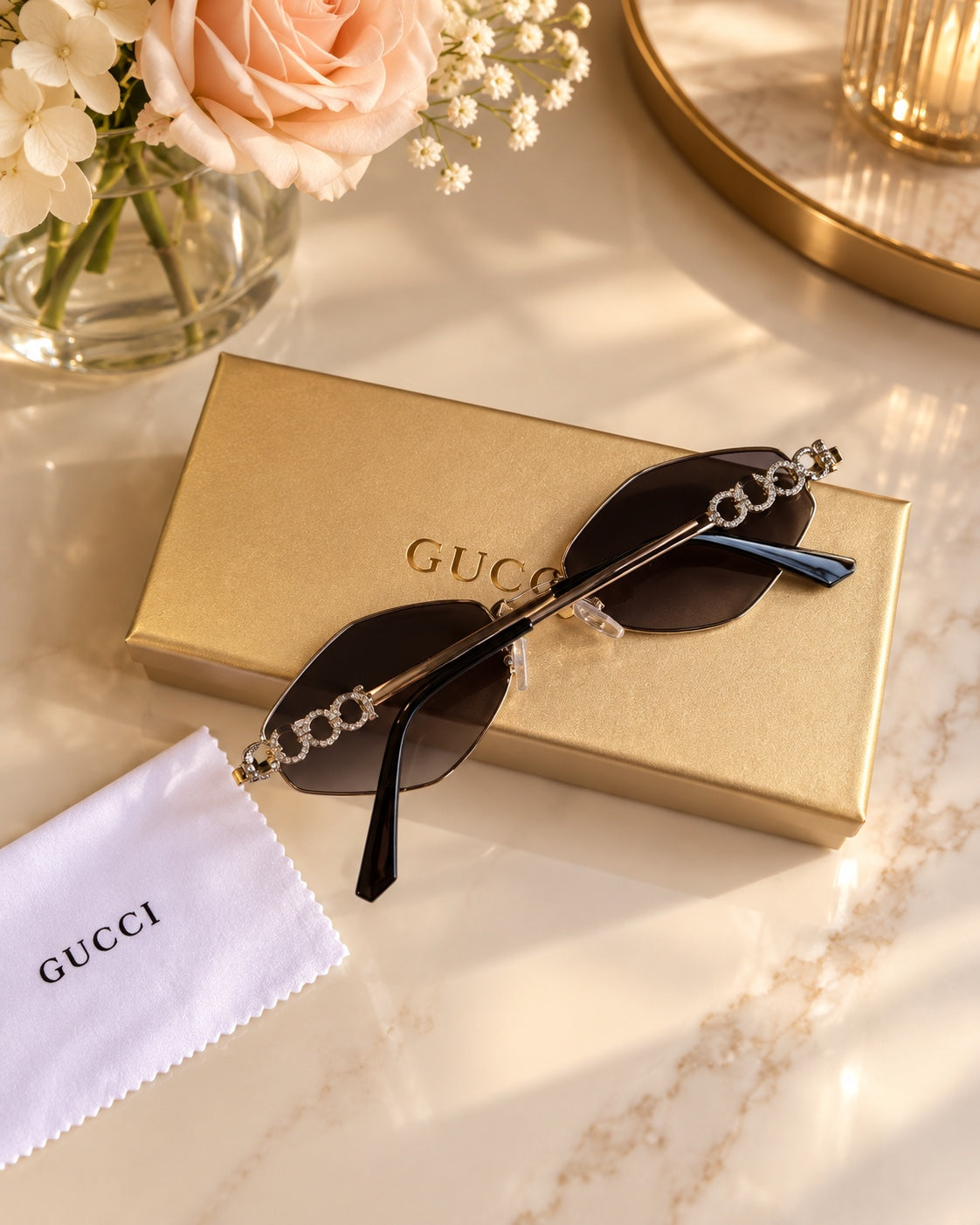 The Crystal Link Sunglasses back view