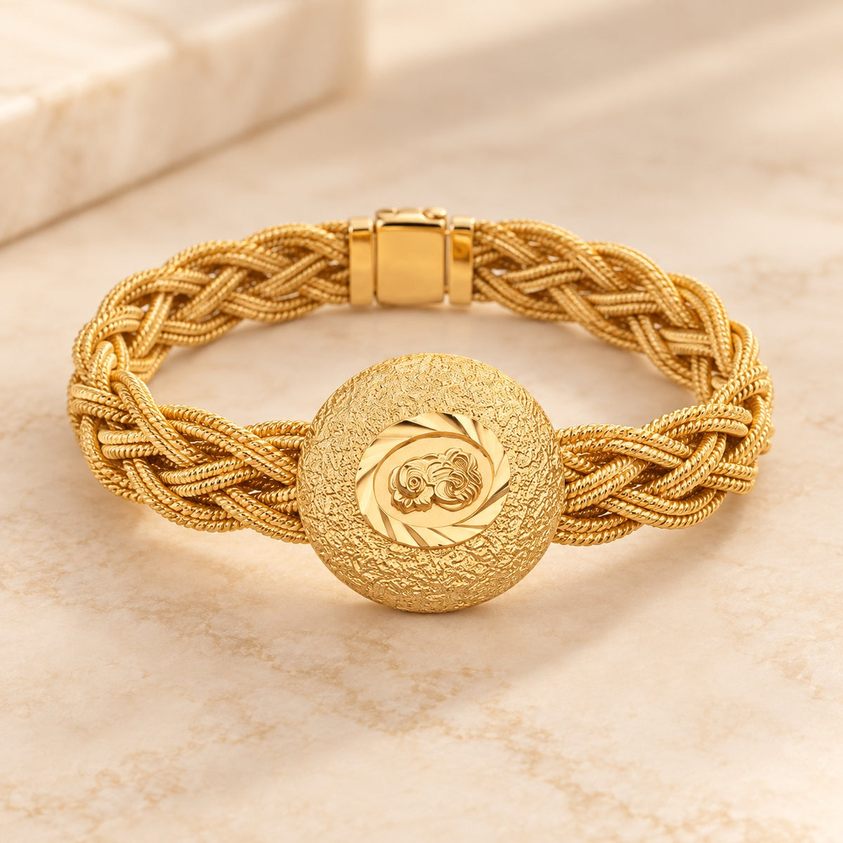Floral braid bracelet