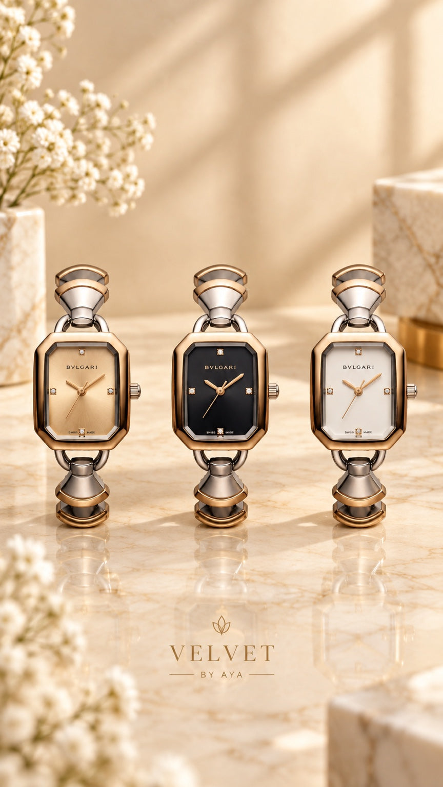 Geometric link watch colors