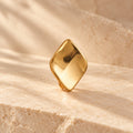 Golden diamond statement earring