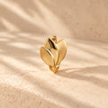 Golden petal bloom earring