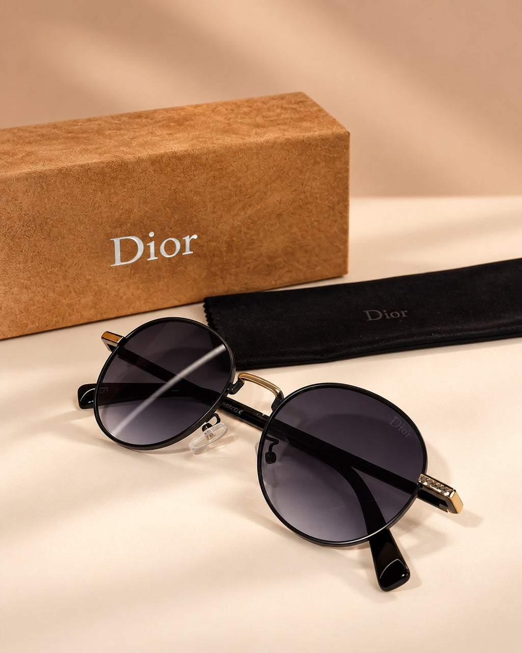 The Midnight Round Sunglasses front view