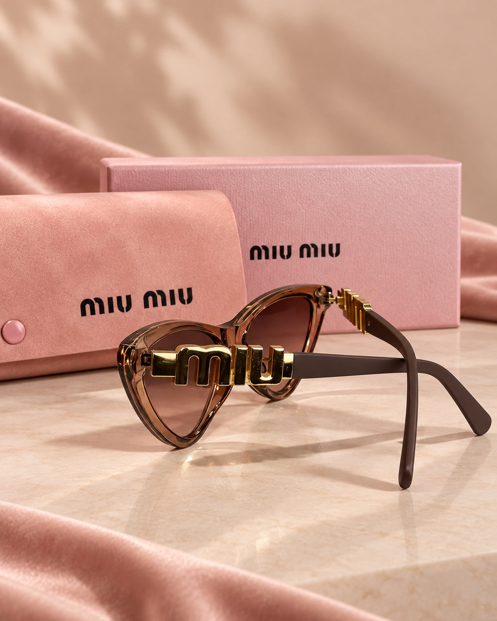 The Mocha Cat-Eye Sunglasses back view