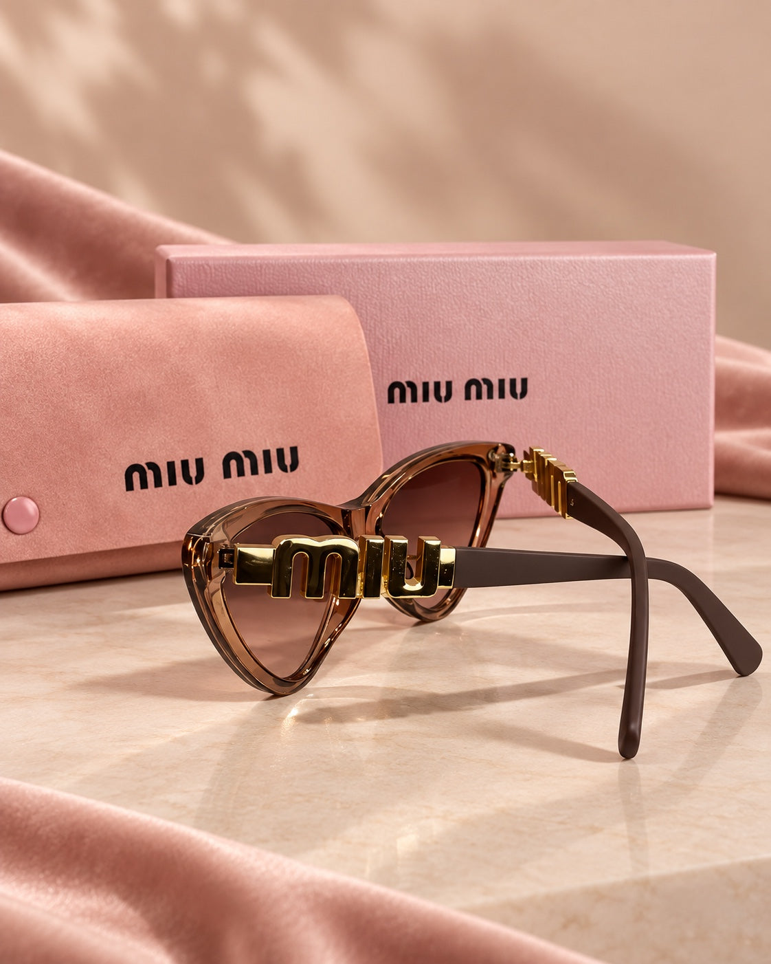 The Mocha Cat-Eye Sunglasses back view