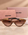 The Mocha Cat-Eye Sunglasses front view