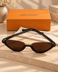The Noir Aviator Sunglasses front view