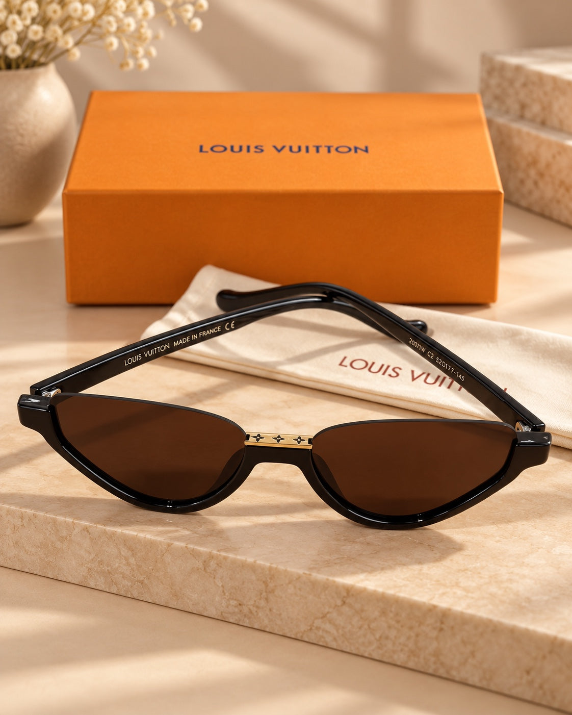 The Noir Aviator Sunglasses front view