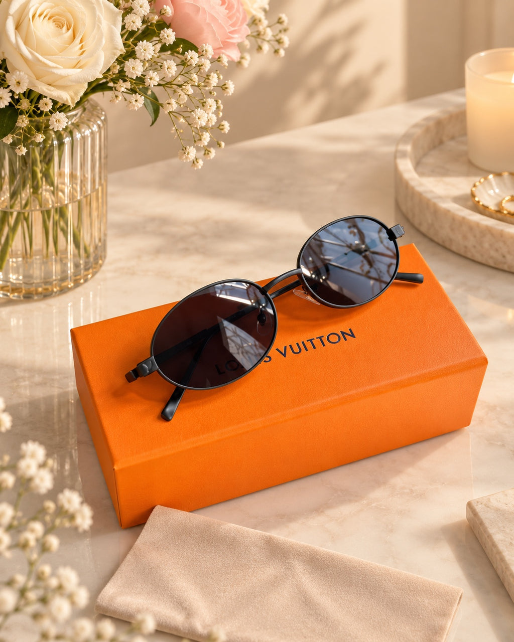 The Noir Cat-Eye Sunglasses front view
