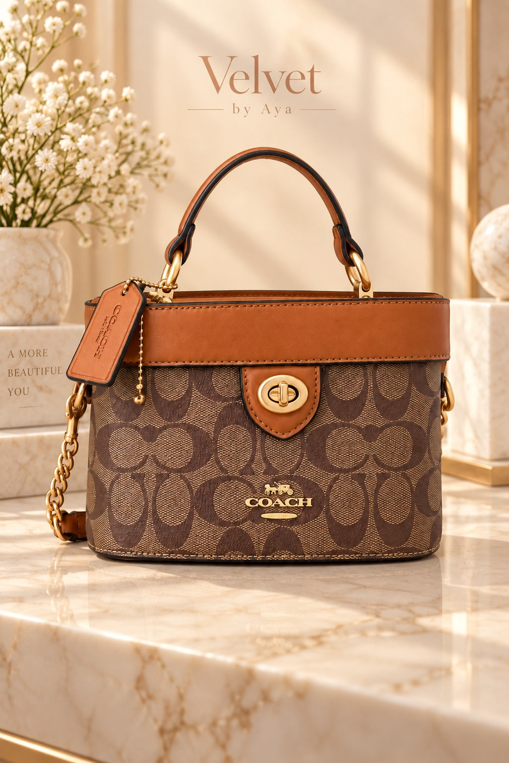The Signature Vanity Bag – Caramel
