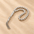 Textured genuine 925 silver rosary